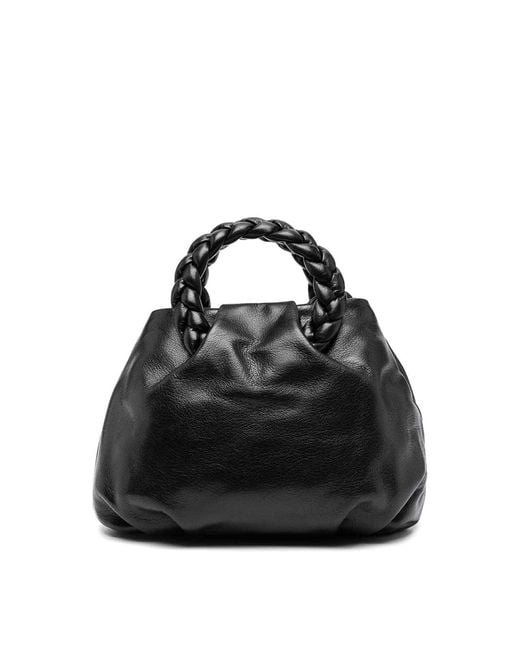 Hereu Black Bombon Medium Leather Handbag