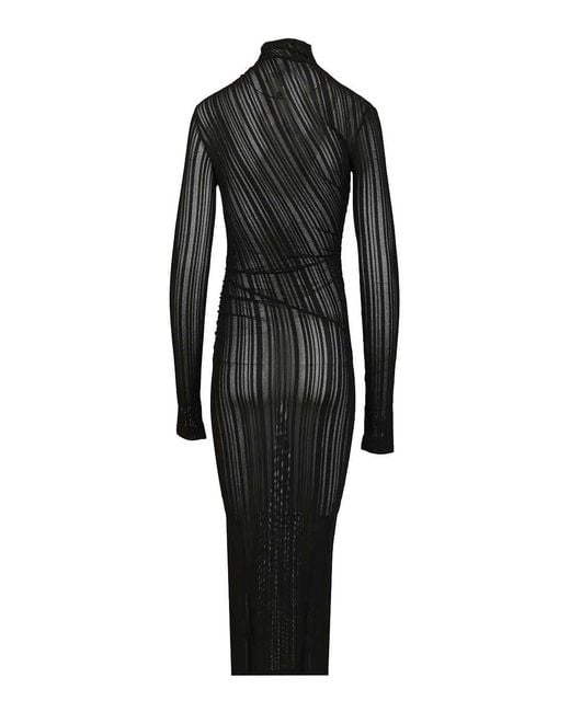 Amazuìn Black Olga Long Dress