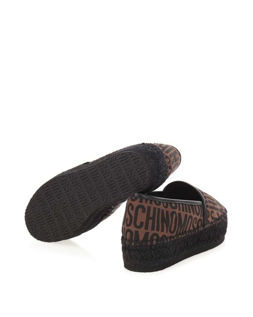 Moschino Gray Logo Espadrillas