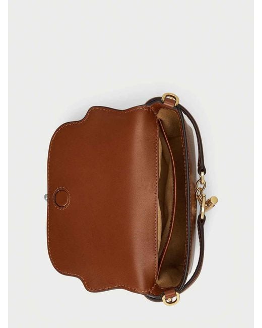 Ralph Lauren Brown Crs-Crossbody-Small-Natural Smth Leathr