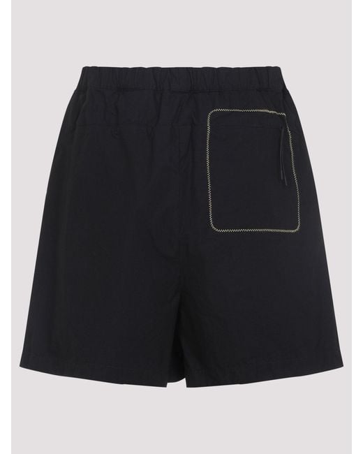 Moncler Black Cotton Bermuda for men