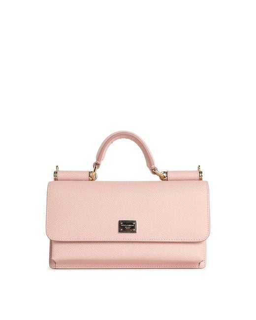 Dolce & Gabbana Pink Mini Calf Leather Dauphine
