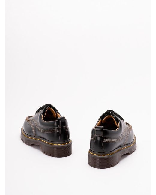 Dr. Martens Black 'Lowell' Leather 'Moc Toe' Shoes