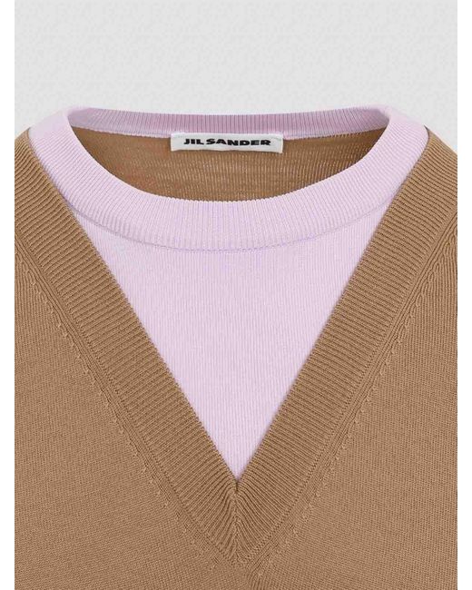 Jil Sander Natural Virgin Wool Pullover for men