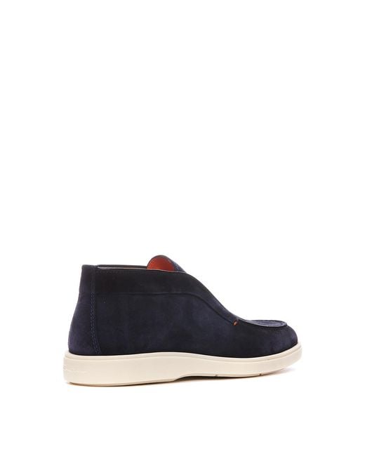 Santoni Blue Lace-Up Shoes for men