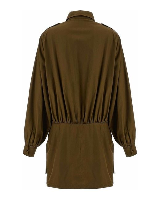 7 For All Mankind Green 'utility' Dress