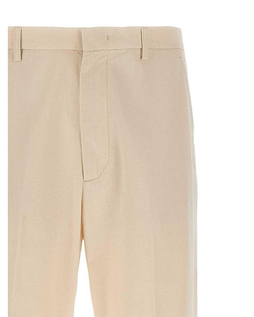 Valentino Garavani Natural Turn-Up Trousers for men