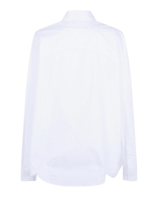 Dries Van Noten Blue Casia Embroidery Shirt