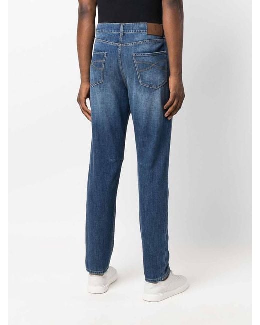 Brunello Cucinelli Blue Pants for men