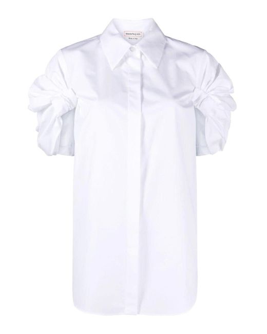 Alexander McQueen White Ruffled Shirt