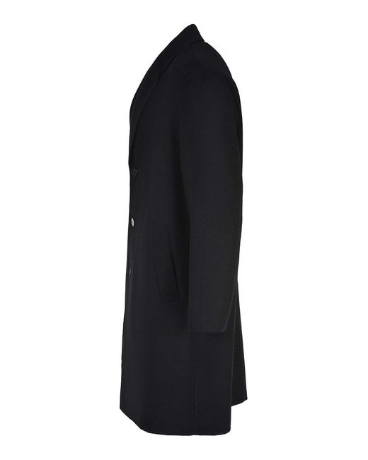 Cappotto Realizzato di Amaranto in Black da Uomo
