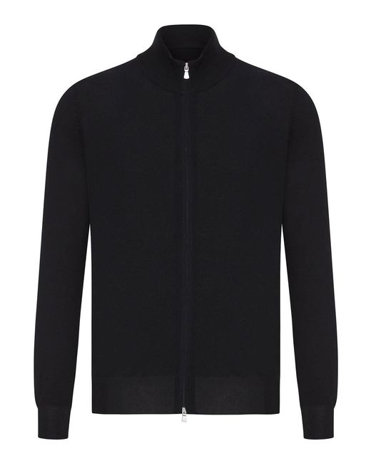 Nome Blue Cotton Jacket With Zip for men