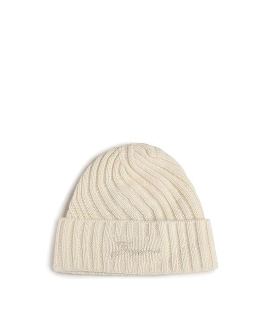 Jacquemus Natural Le Bonnet Tourni Cashmere And Wool Beanie for men