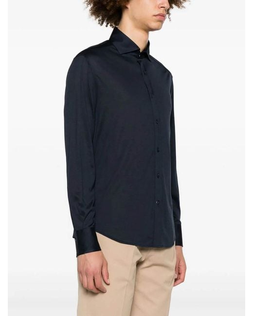 Brunello Cucinelli Blue Shirt for men