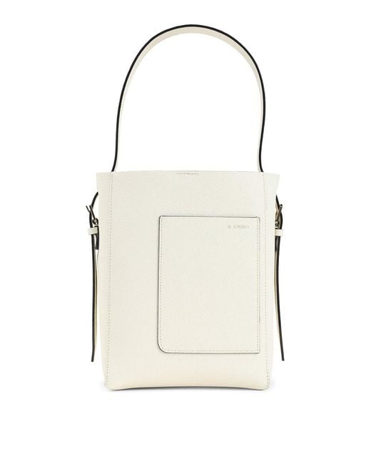 Valextra White Small Bucket Bag