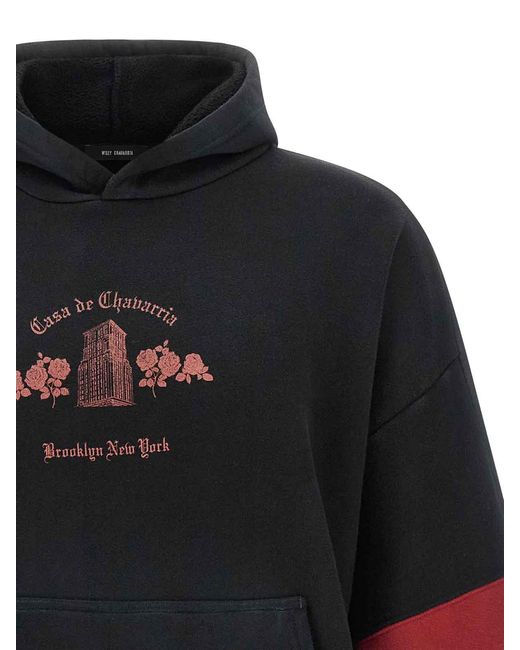 Willy Chavarria Gray Hoodie for men
