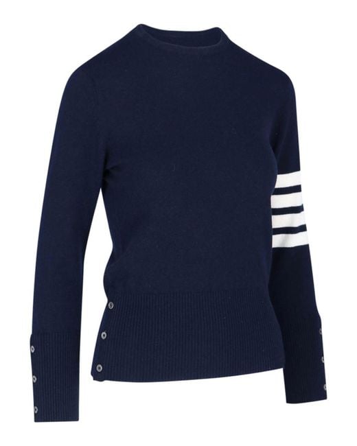 Thom Browne Blue Crewneck Sweater