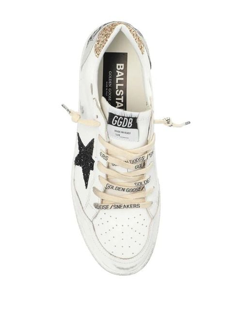 Golden Goose Deluxe Brand White Distressed Star Logo Sneakers