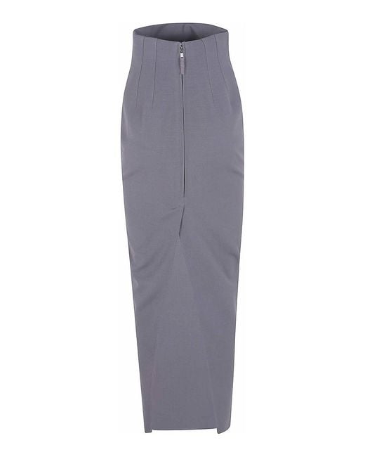 Rick Owens Gray Dirt Pillar Skirt