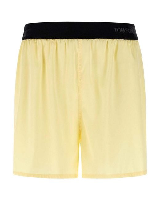 Tom Ford Yellow Silk Shorts