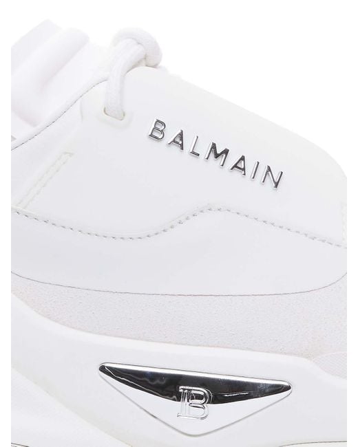 Balmain White B-bold Sneakers for men