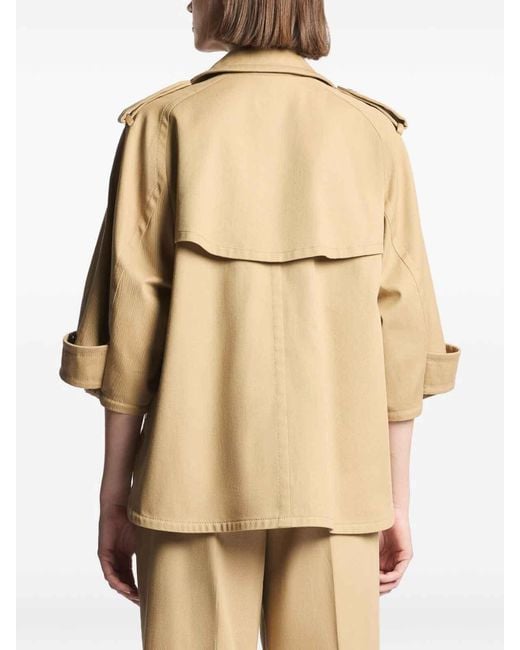 Fay Natural Short-Sleeve Double-Breasted Trench