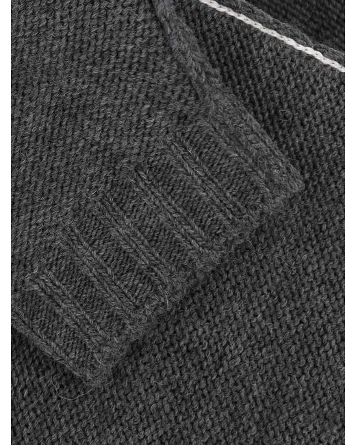 MM6 by Maison Margiela Gray Wool Sweater