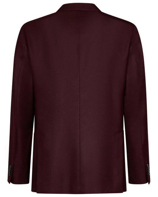 Boglioli Burgundy Wool Hopsack Blazer Classic Lapels in Purple for