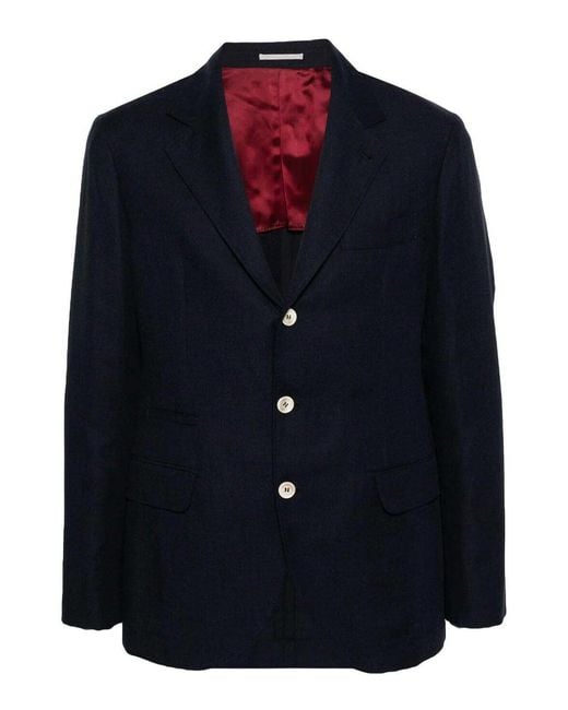 Brunello Cucinelli Blue Blazer for men