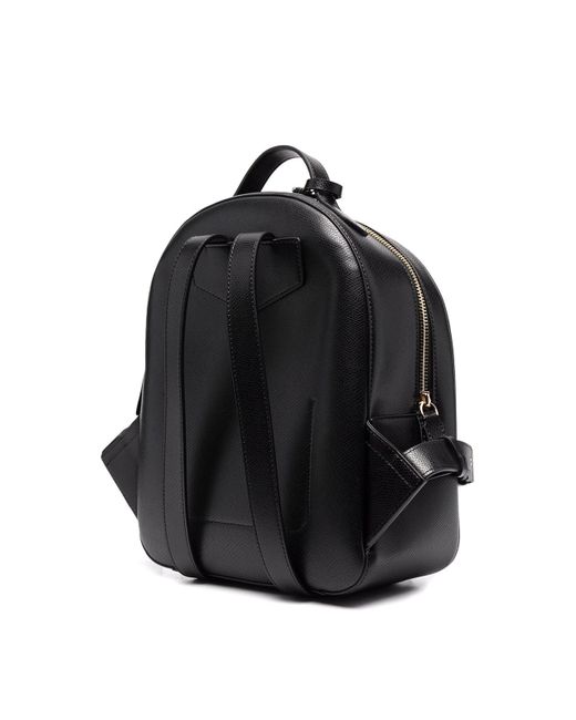 Emporio Armani Black Embossed Logo Backpack