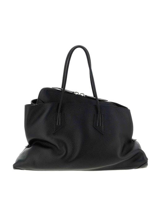 The Attico Black La Passeggiata Large Shoulder Bag
