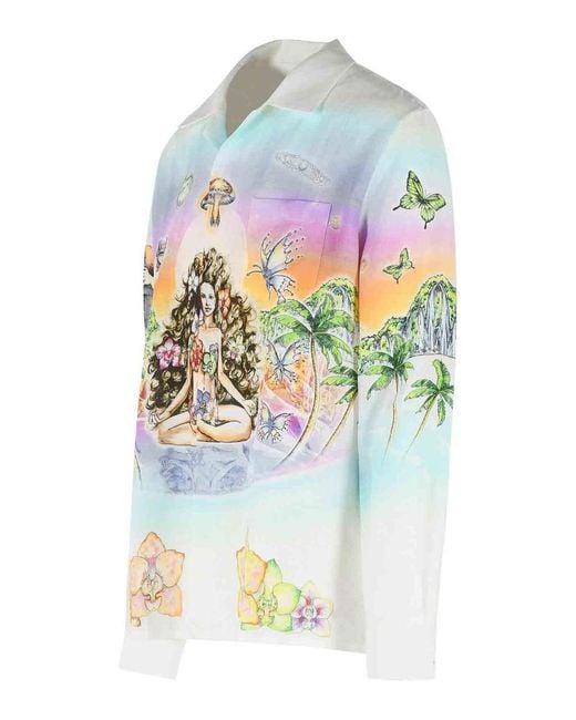 Casablanca Gray Innocence Linen Shirt for men