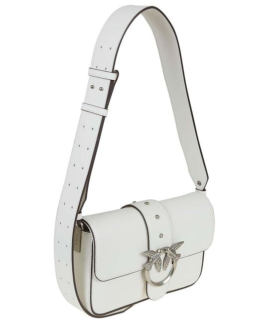Pinko White Love Bag Borse