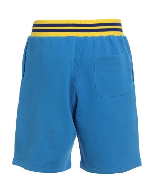 Moschino Blue College Bear Short Pants for men