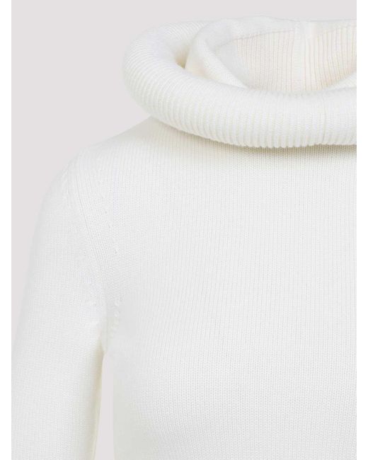 Alaïa White Hooded Pullover