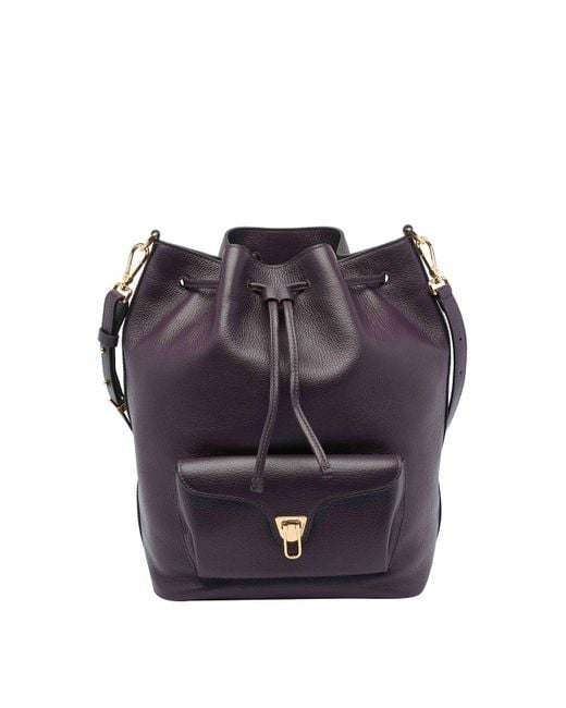 Coccinelle Blue Beat Generation Bucket Bag