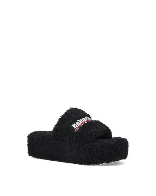 Balenciaga Black Slide Sandals