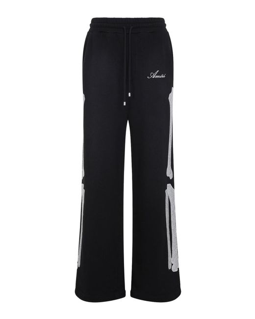 Amiri Black Bones Oversized Sweatpants for men