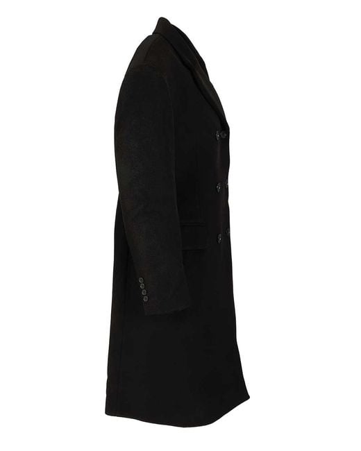 Filippa K Black Harper Double-Breasted Coat