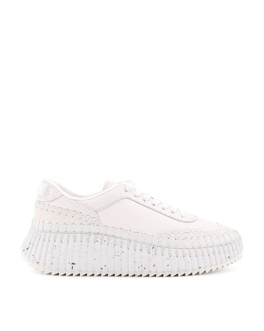 Chloé White Nama Low-Top Low-Top Sneakers