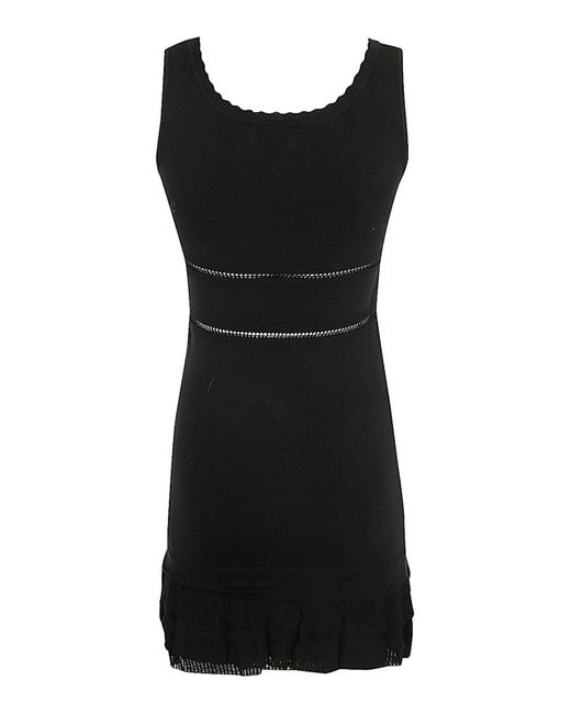Blumarine Black Knit Tank Top Dress