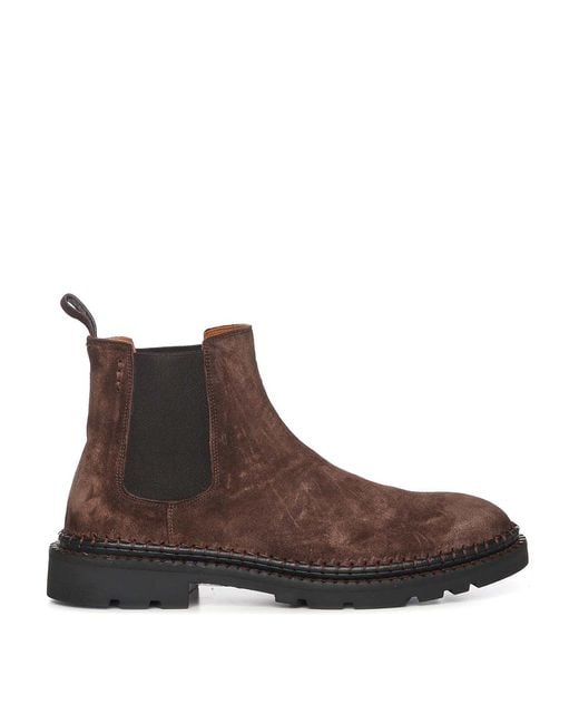 Alexander Hotto Brown Leather Chelsea Boots for men