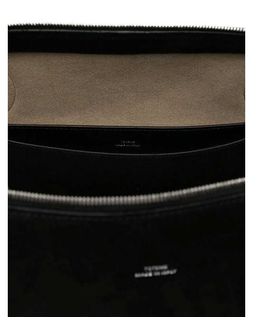 Totême Black Suede Day Tote Bag