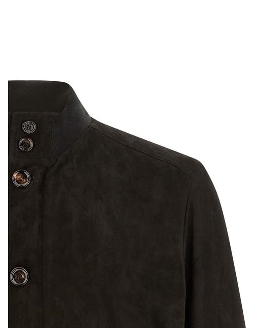 Moorer Black Carlos Bomber Jacket for men