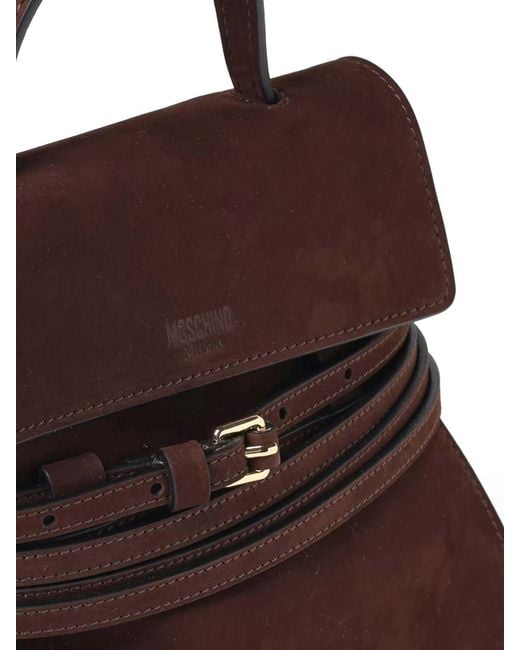 Moschino Purple Belt Media Bag