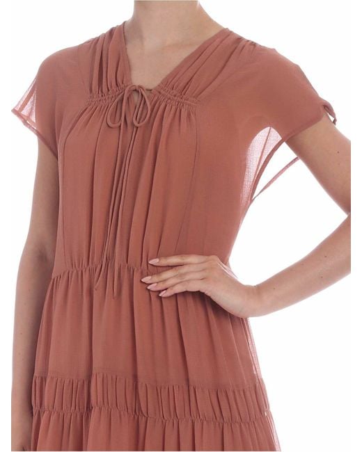 See By Chloé Pink Blushy Colored Semi-Transparent Dress
