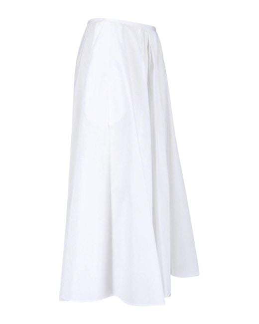 Aspesi White Midi Skirt