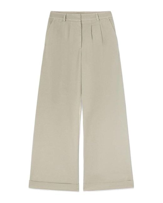 Palm Angels White Cotton Trousers
