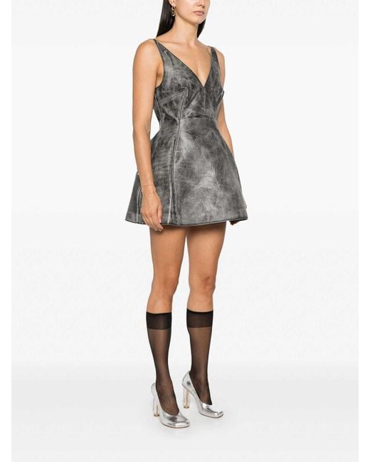 Marni Gray Flared Mini Dress