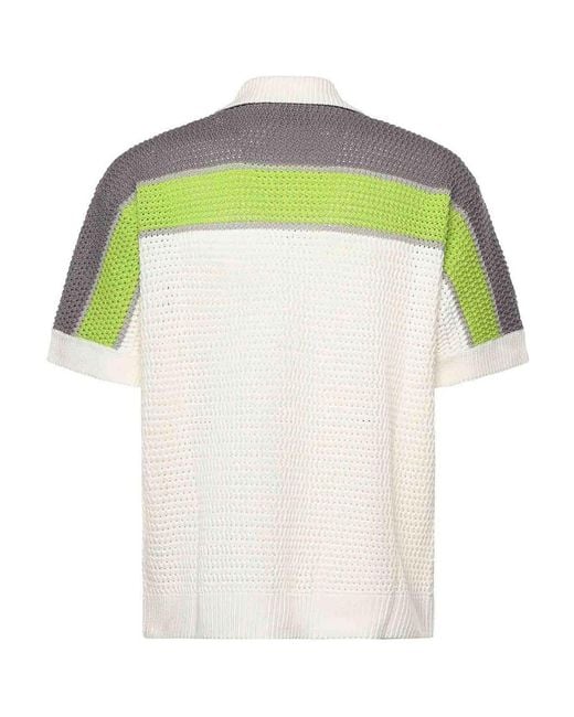 Casablanca White Short Sleeve Shirts for men